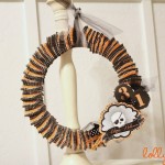 Halloween ruffle cupcake liner wreath