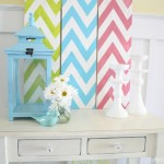 Chevron Summer Mantel DIY LollyJane