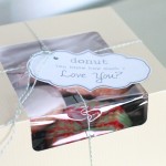 gift packaging idea: shred cute scrapbook paper as filler