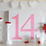 easy Valentines day glitter sign  #valentinesday #homedecor