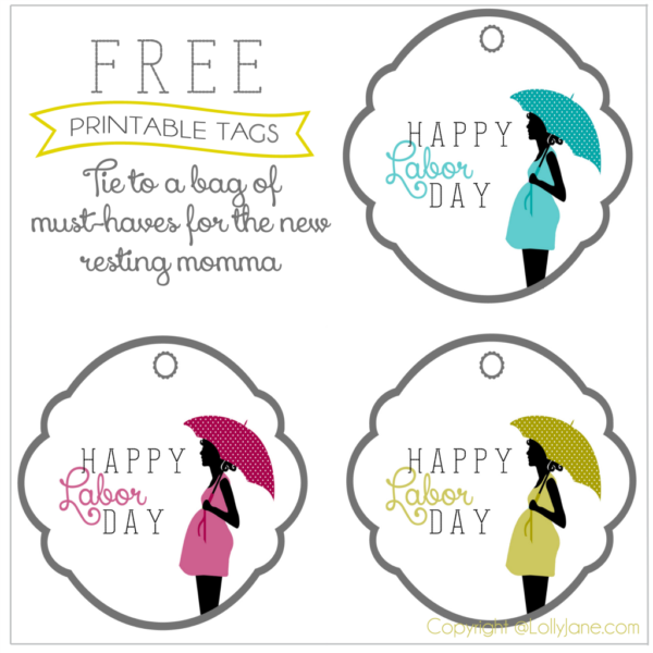 FREE printable gift tags for a new mom