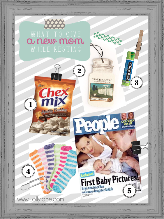 Fun ideas on what to give a new mom while resting from childbirth