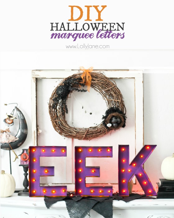 DIY Halloween marquee letters