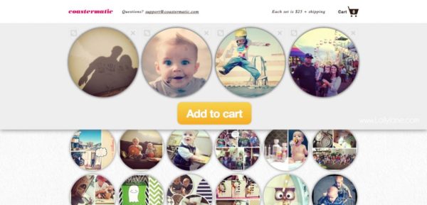 Instagram pics into coasters- cute idea and super easy to order!