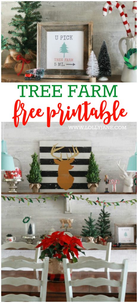 U Pick Tree Farm Free Printable - Lolly Jane