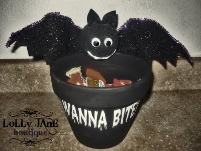 Easy to make Halloween bat candy jar! Fun for kids!