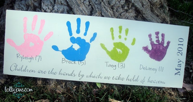 mothers day handprint board