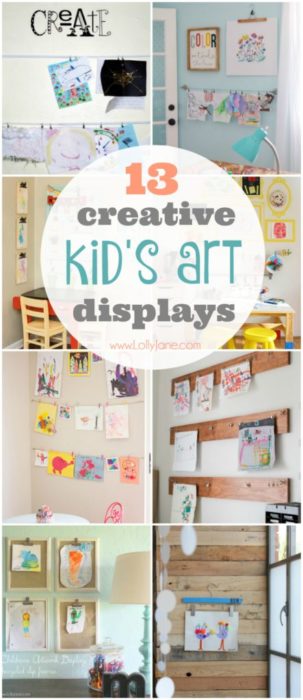 creative ways to display kids artwork - Lolly Jane