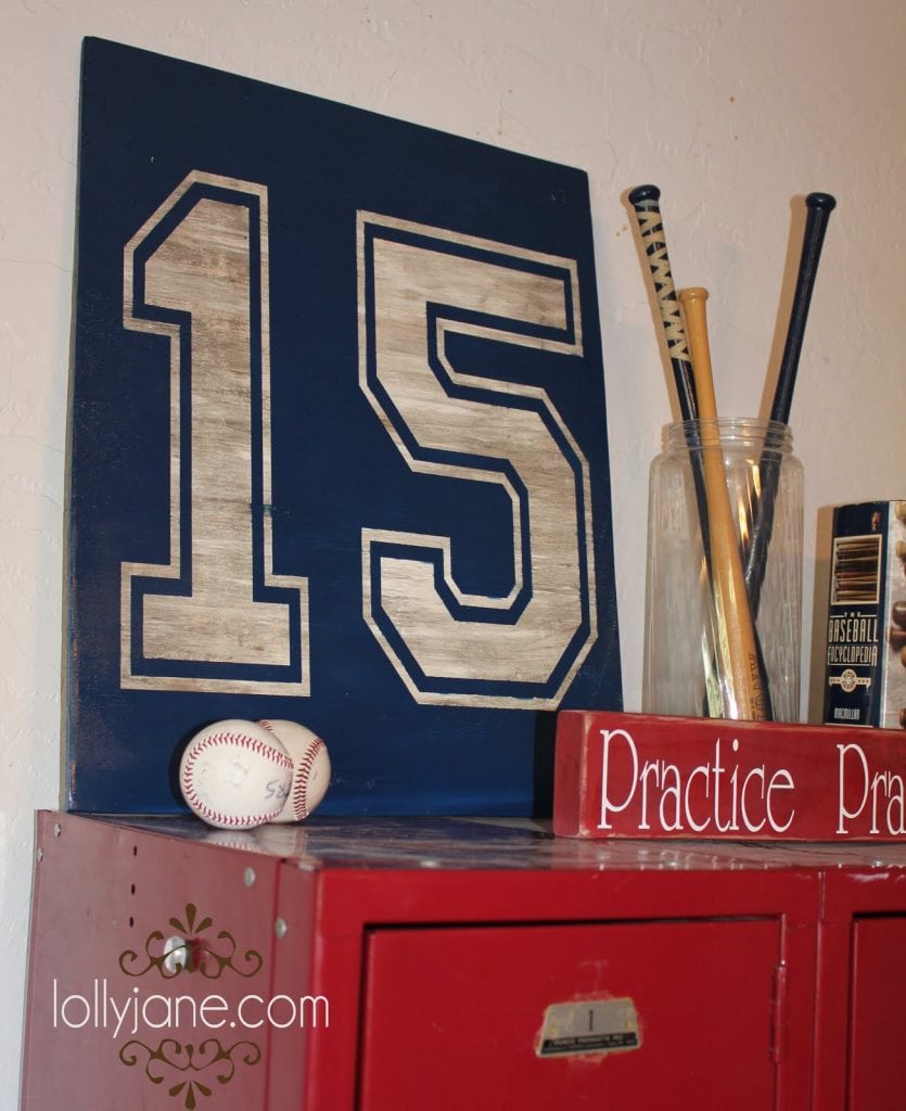 boys bedroom decor number sign