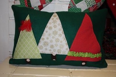 Christmas Tree Ruffle Pillow