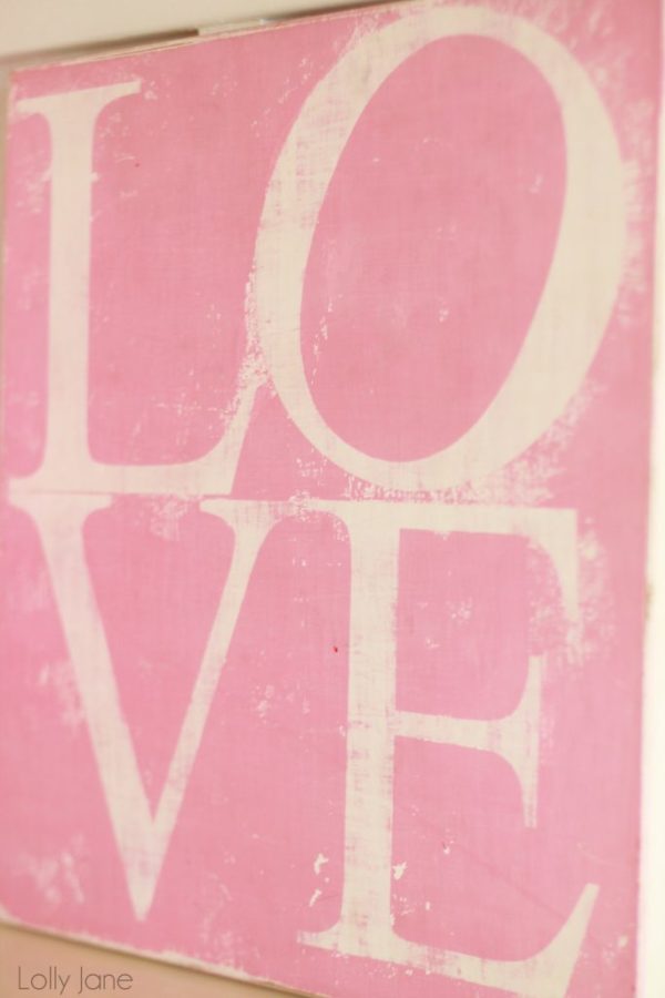 LOVE Valentines Sign lollyjane #valentinesday #craft