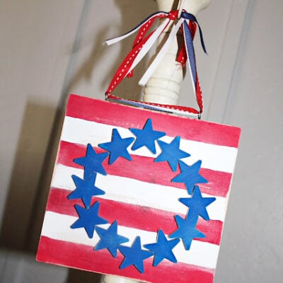 4th of July Stars and Stripes plaque
