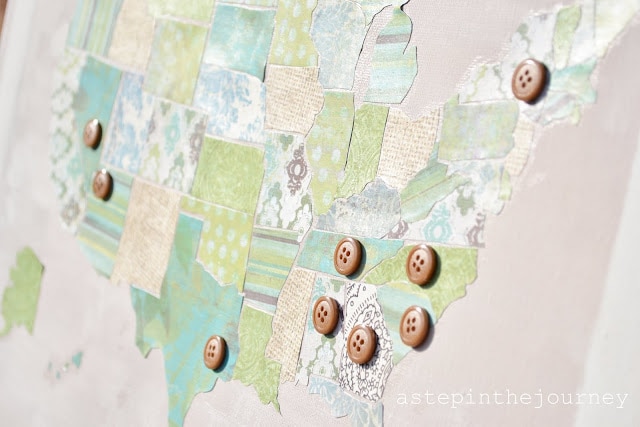 scrapbook paper us map tutorial