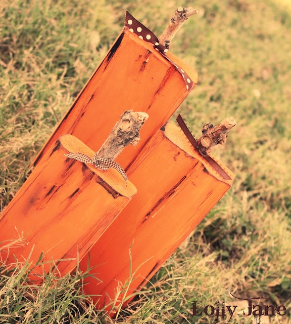 DIY wood pumpkins