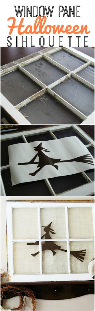 Halloween window pane silhouette decor idea!