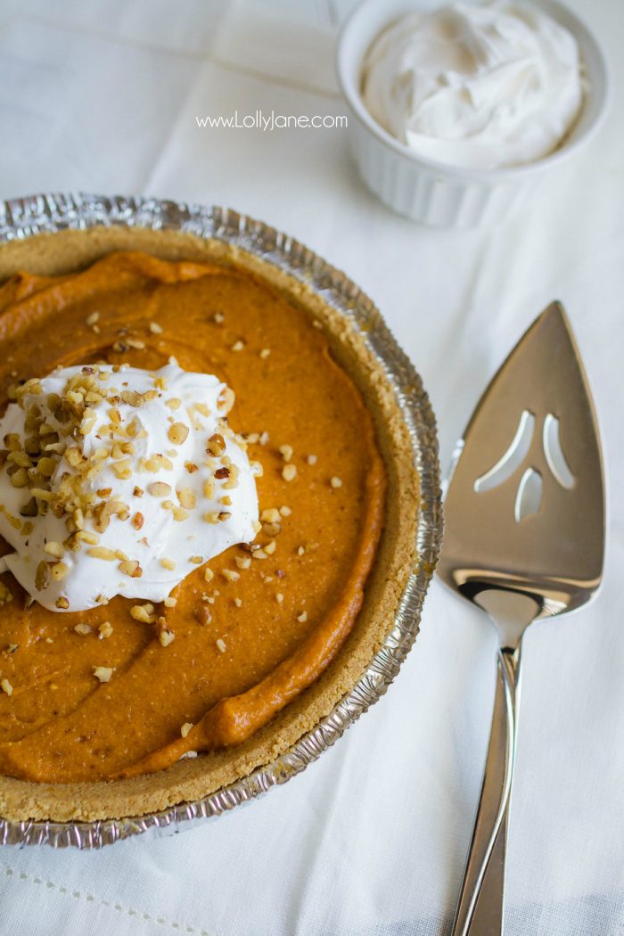 Put this sensational double layer cheesecake pumpkin pie on your fall to eat list, yum! Great Thanksgiving dessert or easy fall recipe!