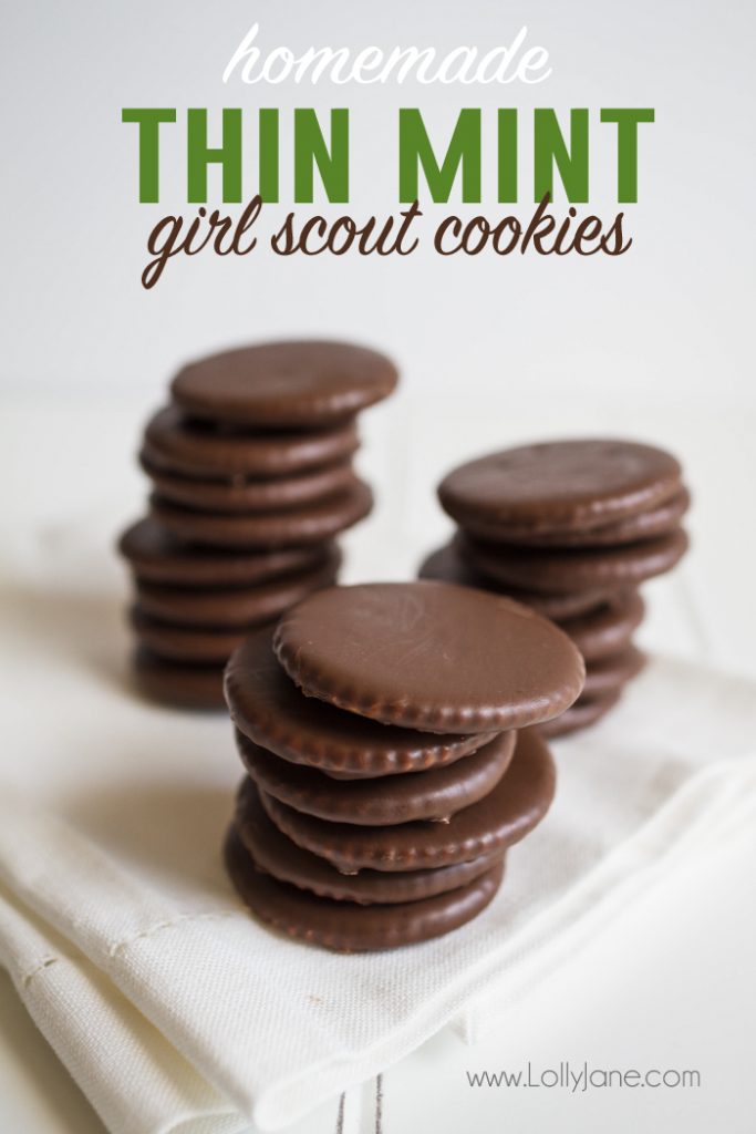 Homemade Thin Mint Girl Scout Cookies