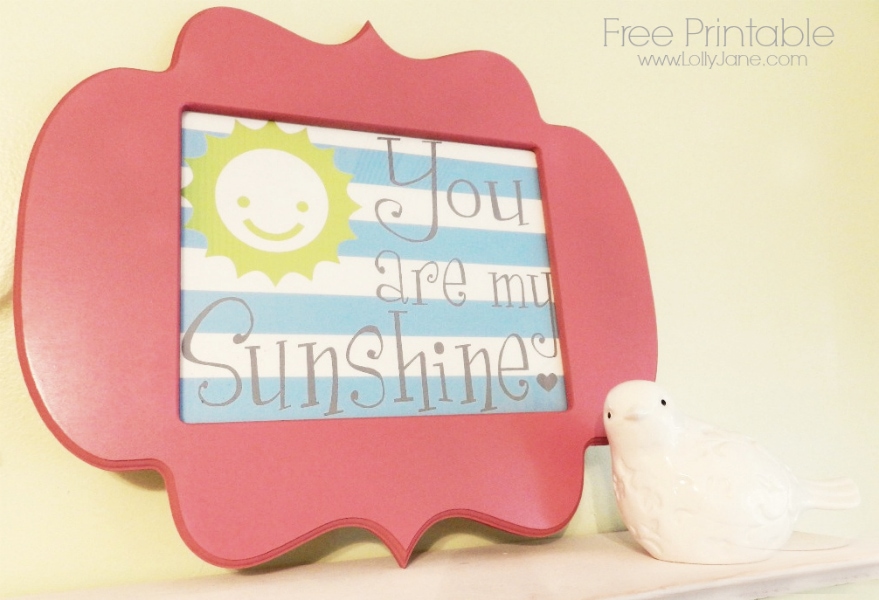 You are my Sunshine free printable