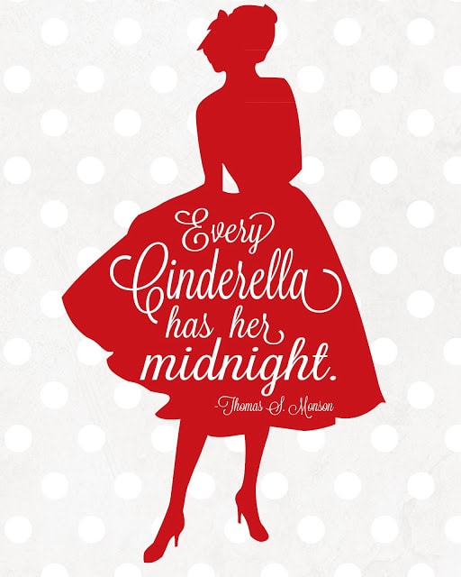 Every Cinderella has her Midnight printable art