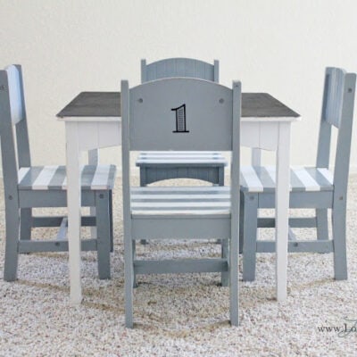 Furniture makeover: children’s table & chair set