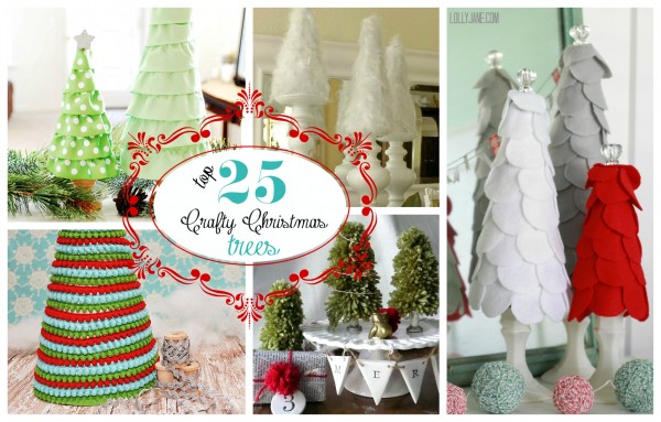 Styrofoam Christmas Trees Covered in Fabric - Ruffly Christmas