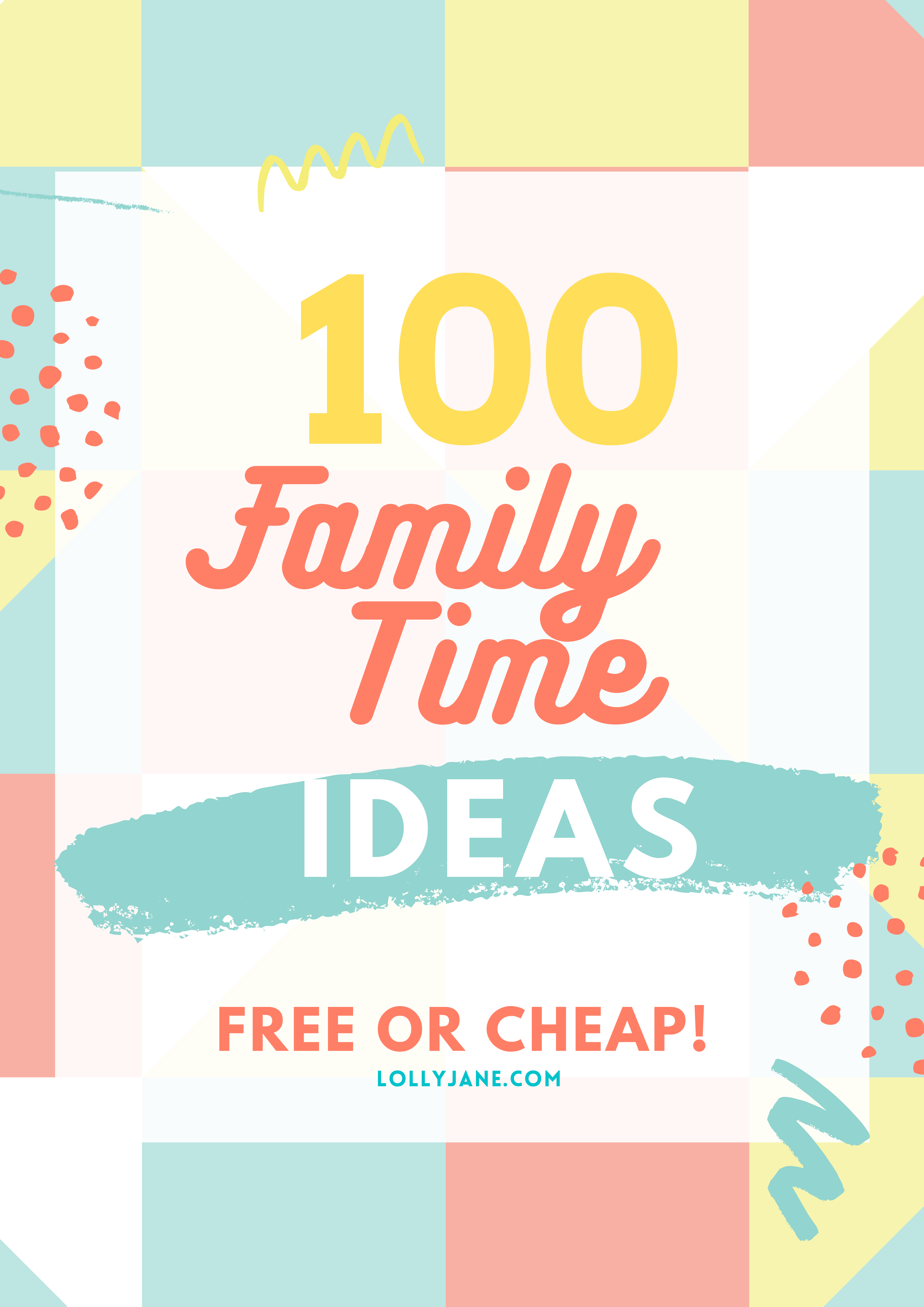 100 FREE (or cheap!) Family Activity Ideas to keep your family busy! #family #familytime #boredombuster