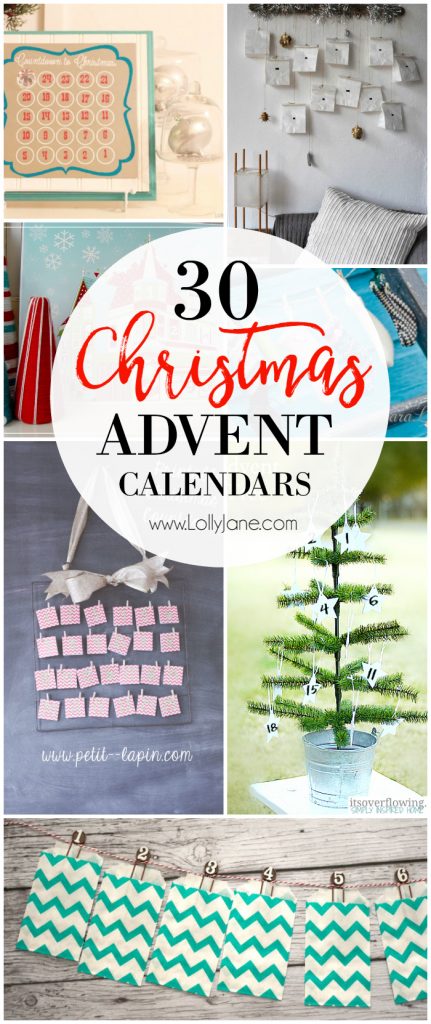 30 advent calendar ideas! Lots of fun and easy Christmas countdown ideas!