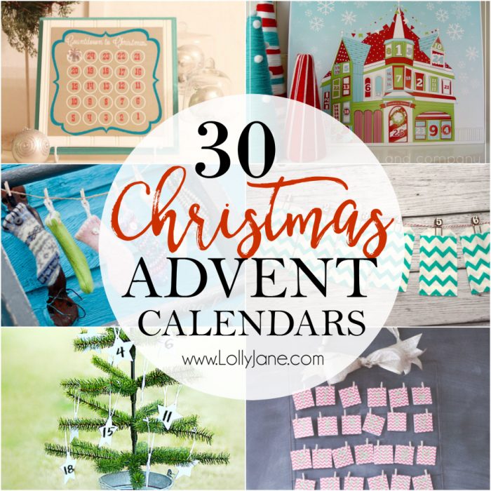 30 advent calendar ideas! Lots of fun and easy Christmas countdown ideas!