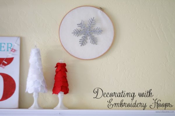 Easy Embroidery Hoop Christmas Ornaments - Lolly Jane