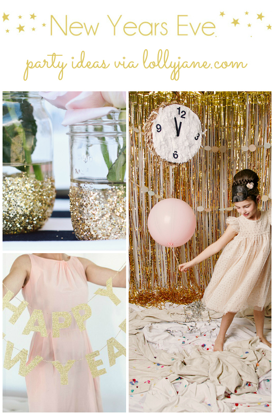 A collection of New Years Party Ideas including decor, crafts and more to use for your next New Years Party. { lollyjane.com } #newyears