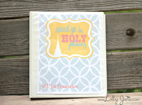 2013 YW Binder Cover | Lolly Jane