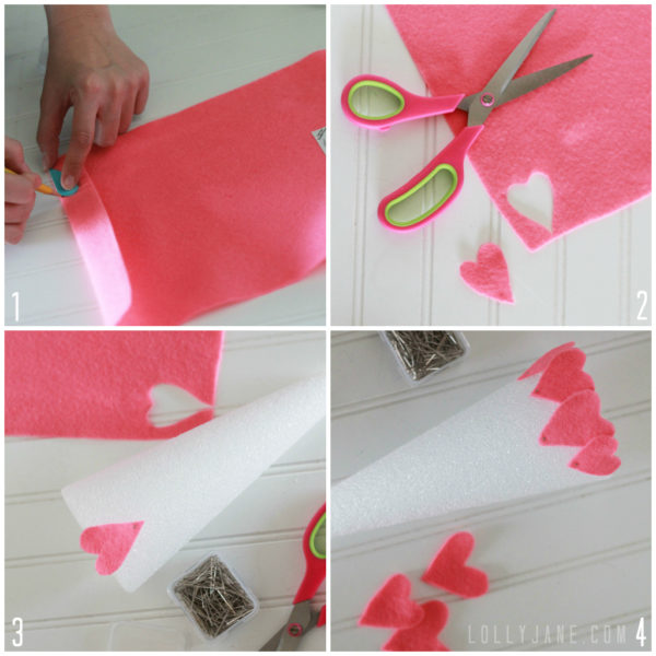 Heart felt Valentine Trees by Lolly Jane #valentinesdaydecor