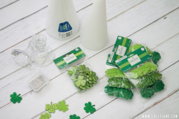 St Patricks Day shamrock tree supplies. So easy to make!