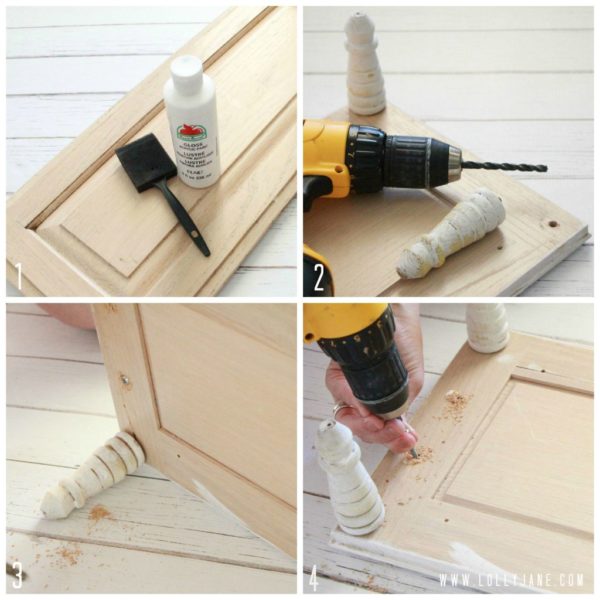 How to make a cupboard serving tray with handles by Lolly Jane