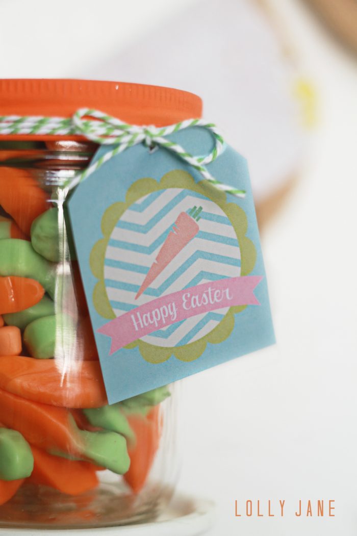 FREE Carrot Easter Printable Tags by LollyJane.com