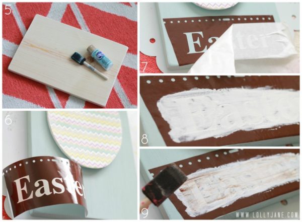 How to stencil a sign #easterdecor #tutorial