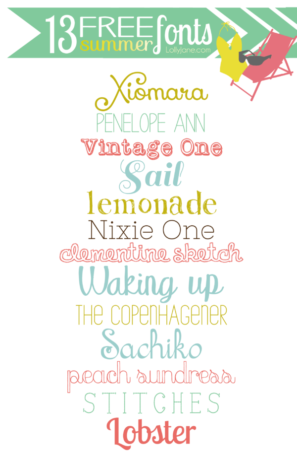 13 FREE summer fonts #freefonts