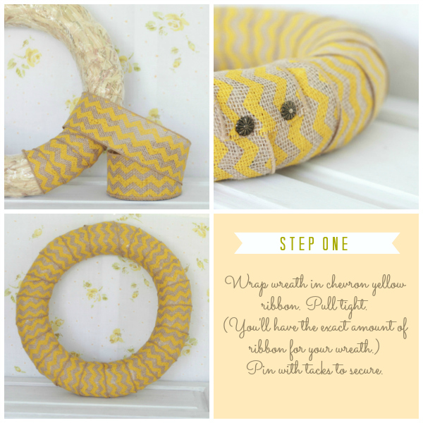 DIY cute chevron citrus wreath by lollyjane.com