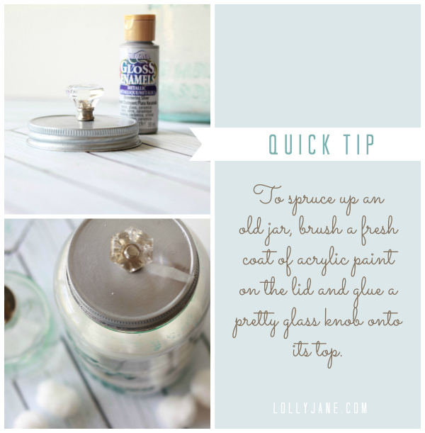 Tip on how to spruce up an old mason jar #masonjar #decoart