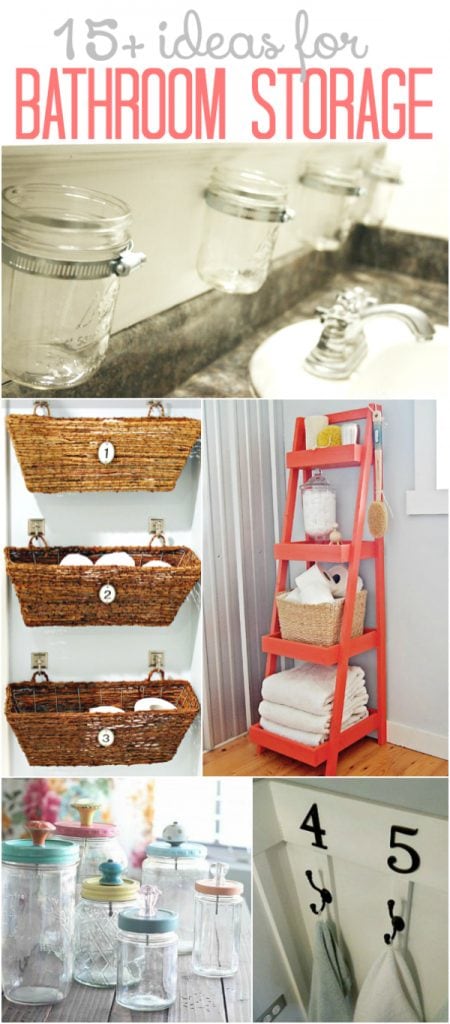 DIY Mason Jar Bathroom Storage - Liz Marie Blog