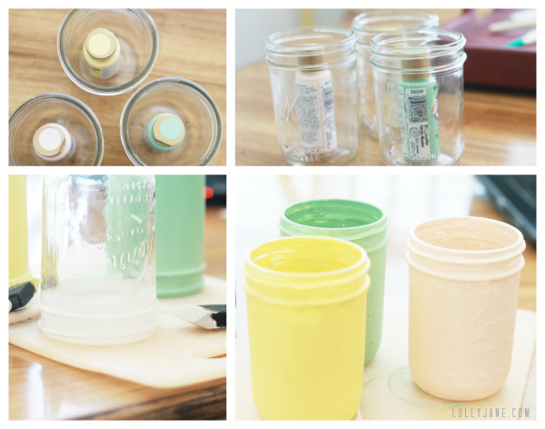 DIY painted mason jar tutorial #masonjar #distressed