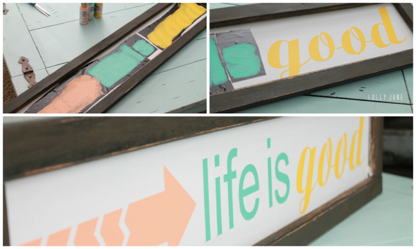 Directions to make Life is good sign #diy #sign