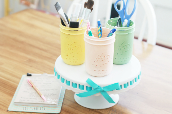 Mason jar organization #diy #masonjar