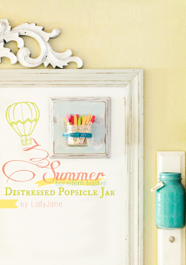 Summer Boredom Buster Dipped Popsicle Stick Jar via LollyJane.com