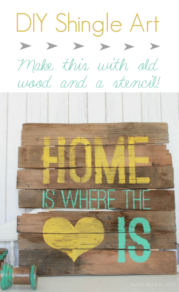 12 Wooden Sign: Home Is Where The Heart Is