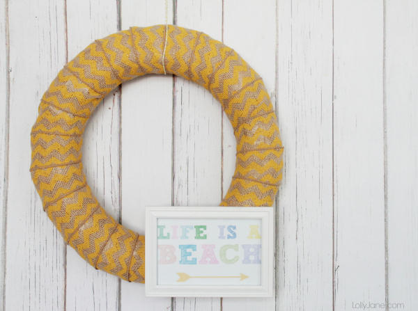 Life is a Beach wreath + bonus printable!