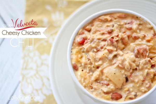 Cheesy chicken chili recipe