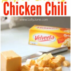Creamy Velveeta cheesy chicken chili
