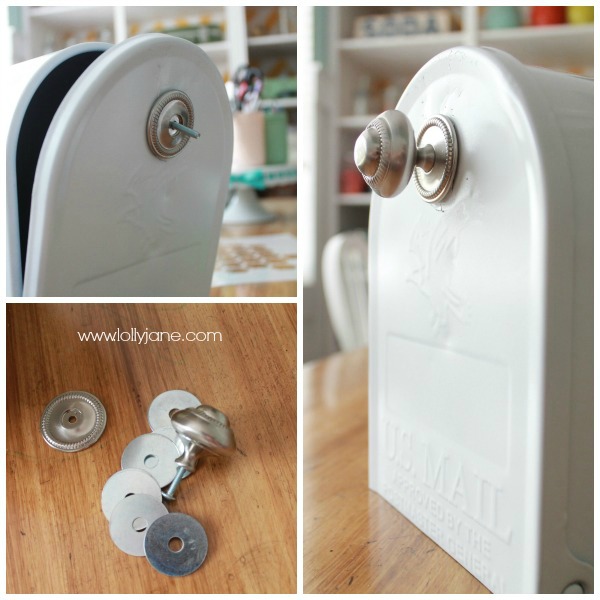 How to install a custom mailbox pull instead of the standard handle.