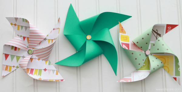 How to make paper pinwheels for summer decor #paperpinwheel #summer
